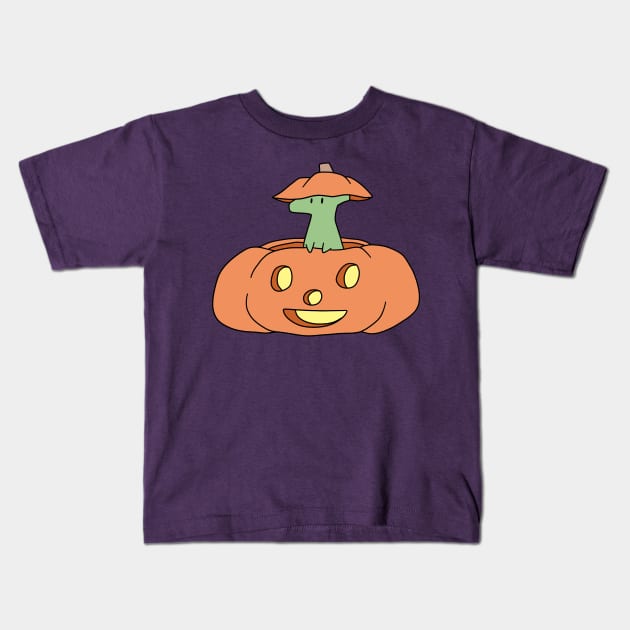 Pumpkin Hadrosaurus Kids T-Shirt by saradaboru